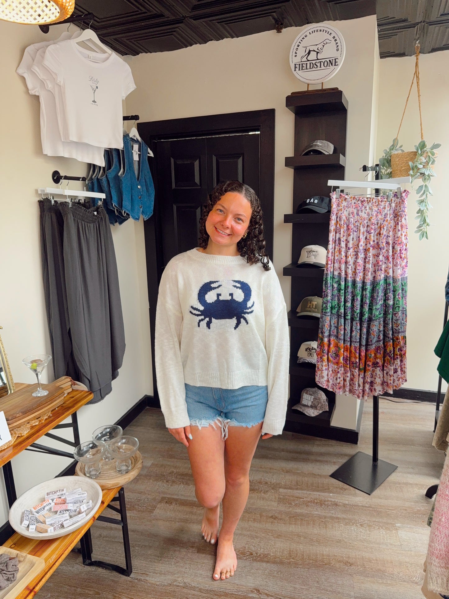 Blue Crab Sweater