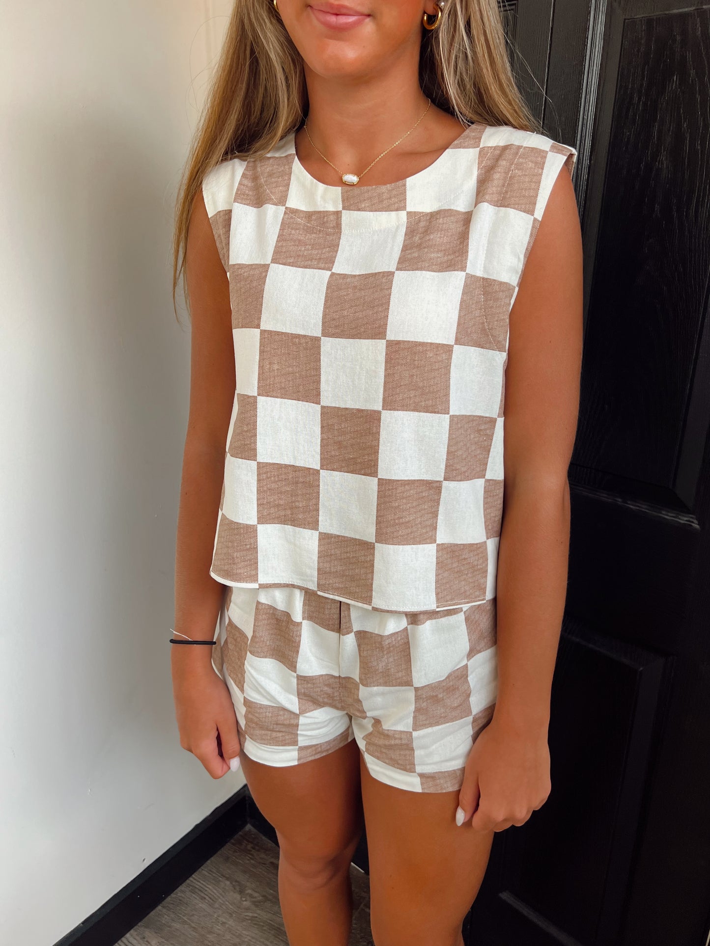 Coastal Cutie Checkered Shorts
