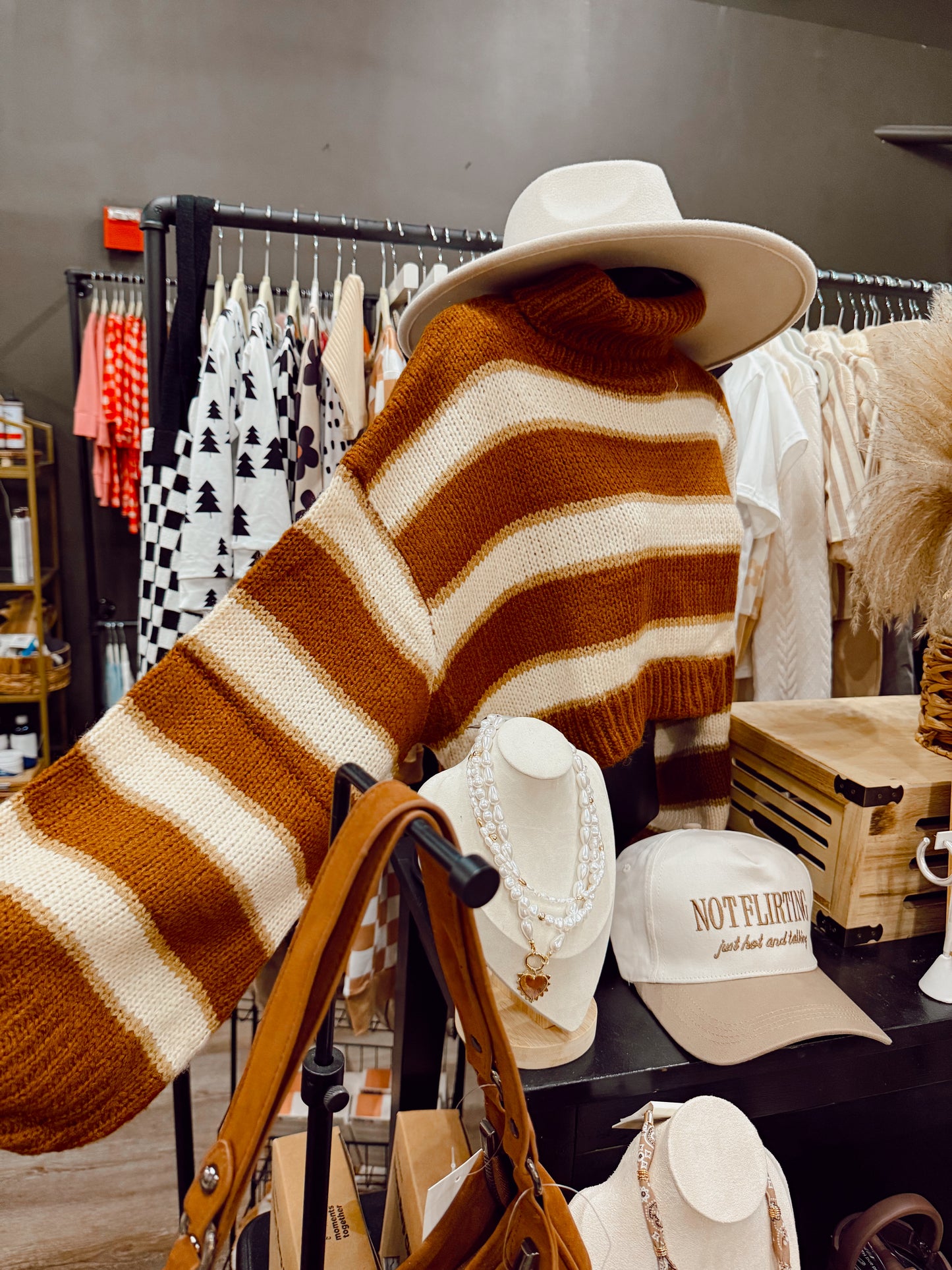 Cocoa Cropped Turtleneck Sweater