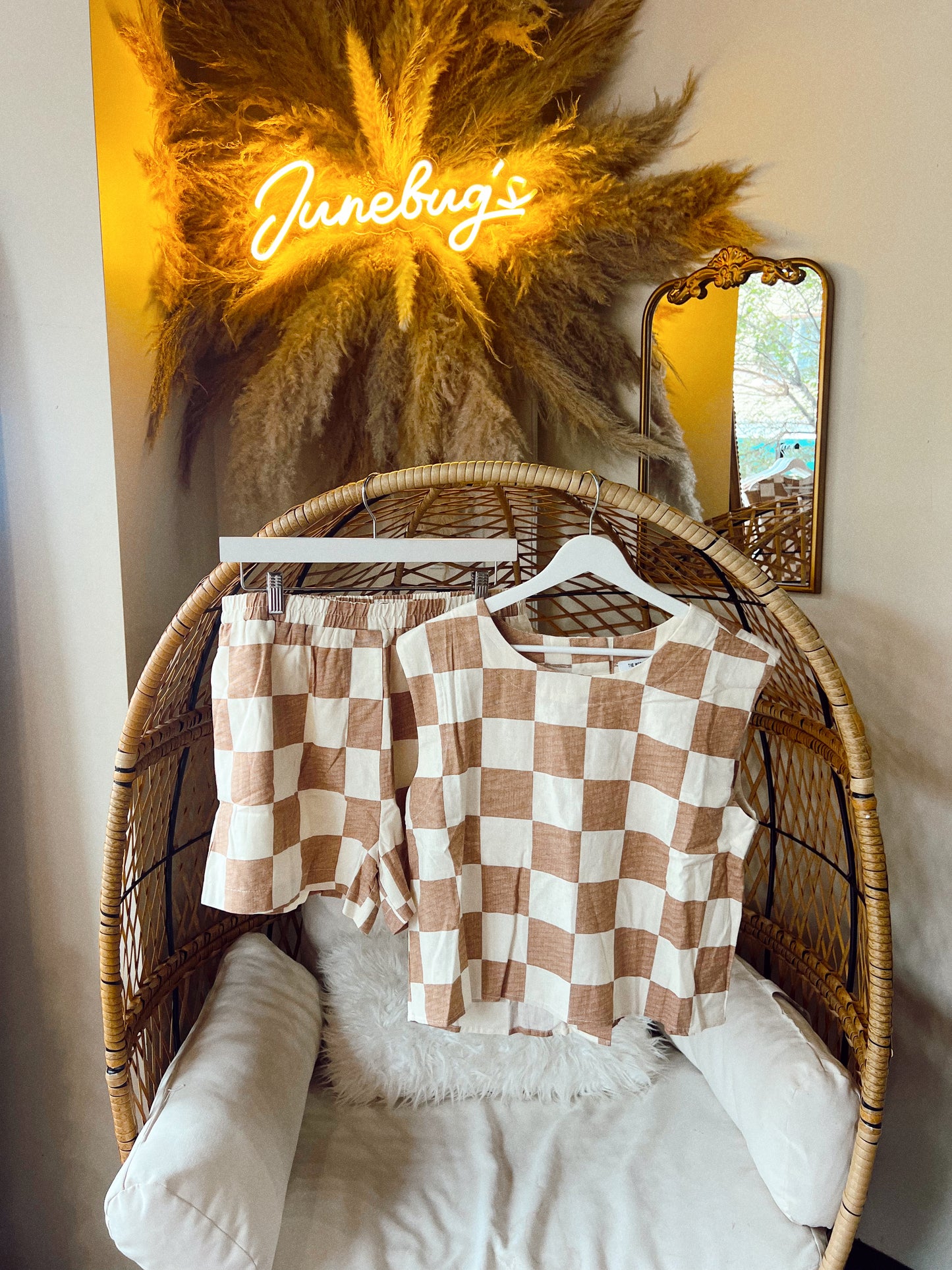 Coastal Cutie Checkered Shorts