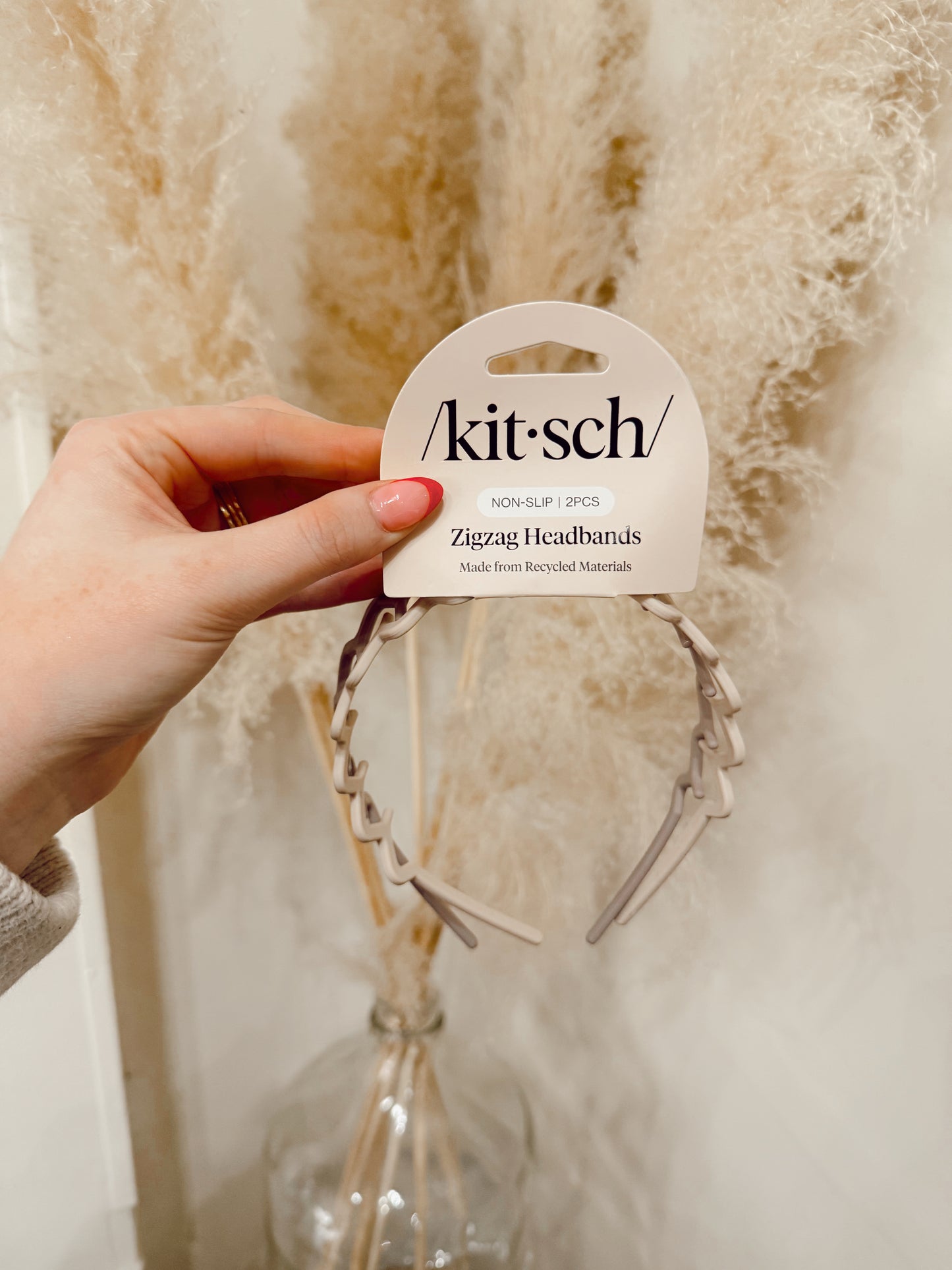 Kitsch Natural 2 Pack Zig Zag Headbands