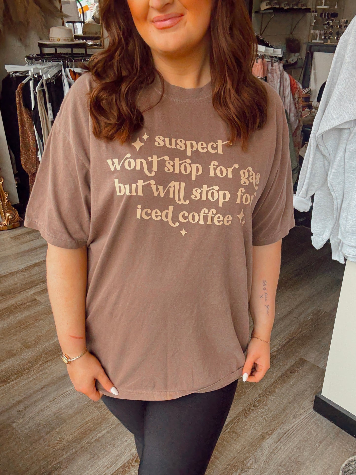 Will Stop For Iced Coffee Tee