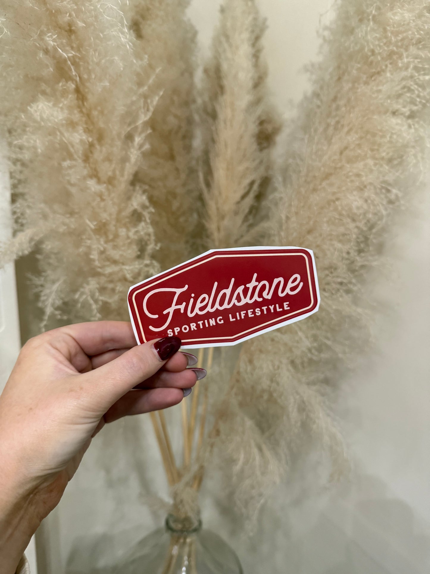 Fieldstone Red Sticker