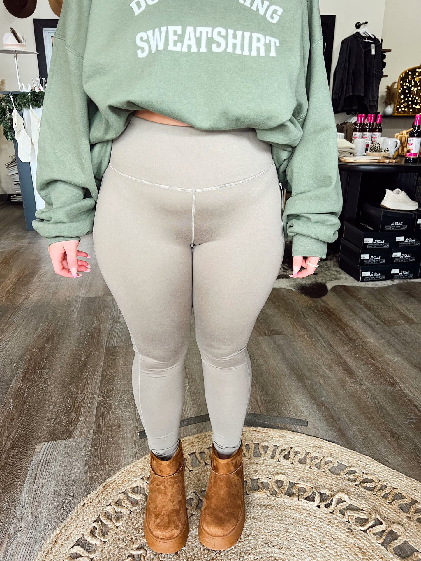 Warm Grey Essential Leggings