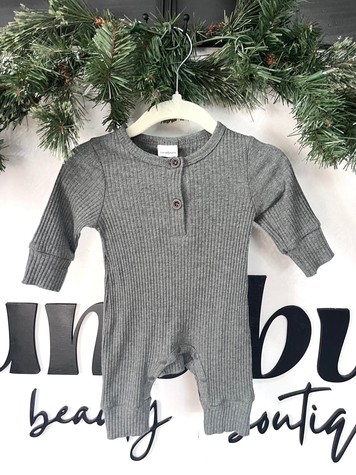 Gray Cotton Jumpsuit