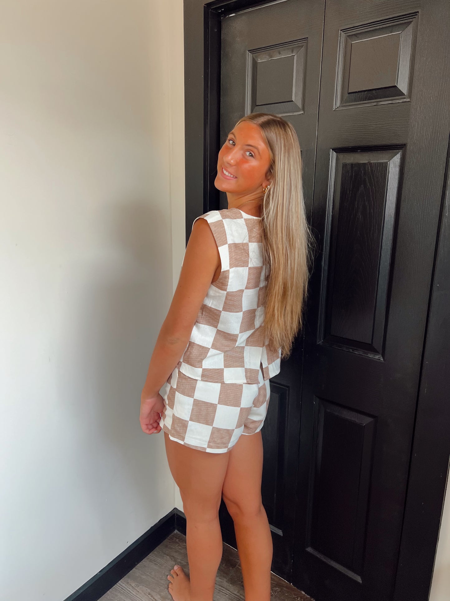 Coastal Cutie Checkered Shorts