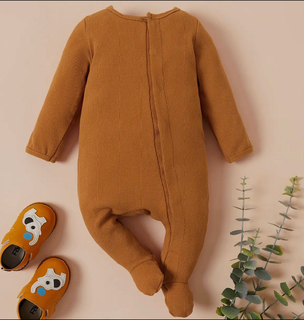 Rust Ribbed Jumpsuit