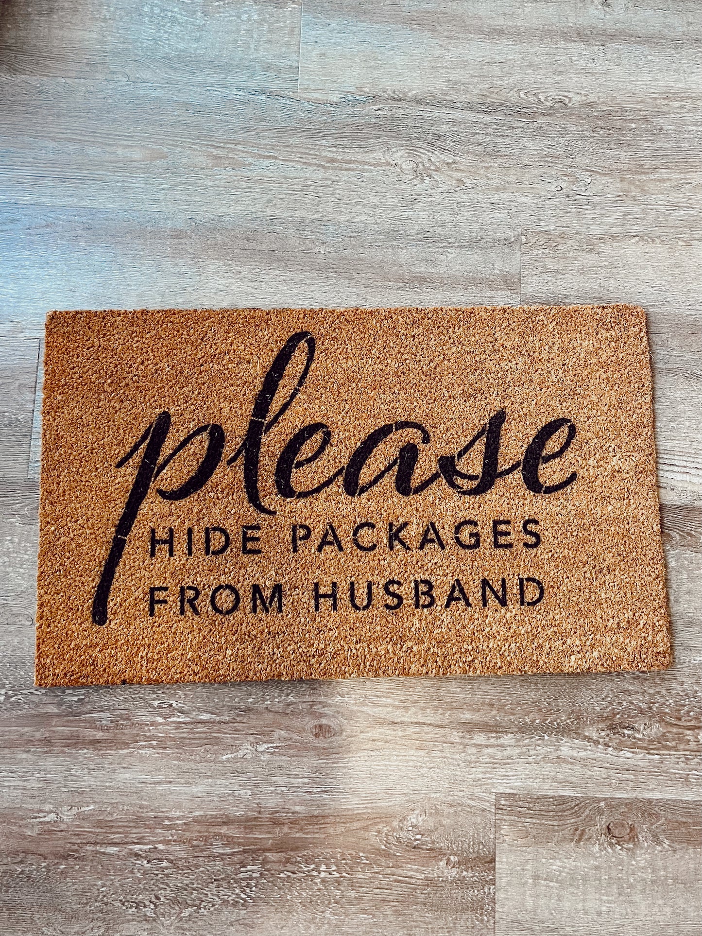 Please Hide Packages Door Mat