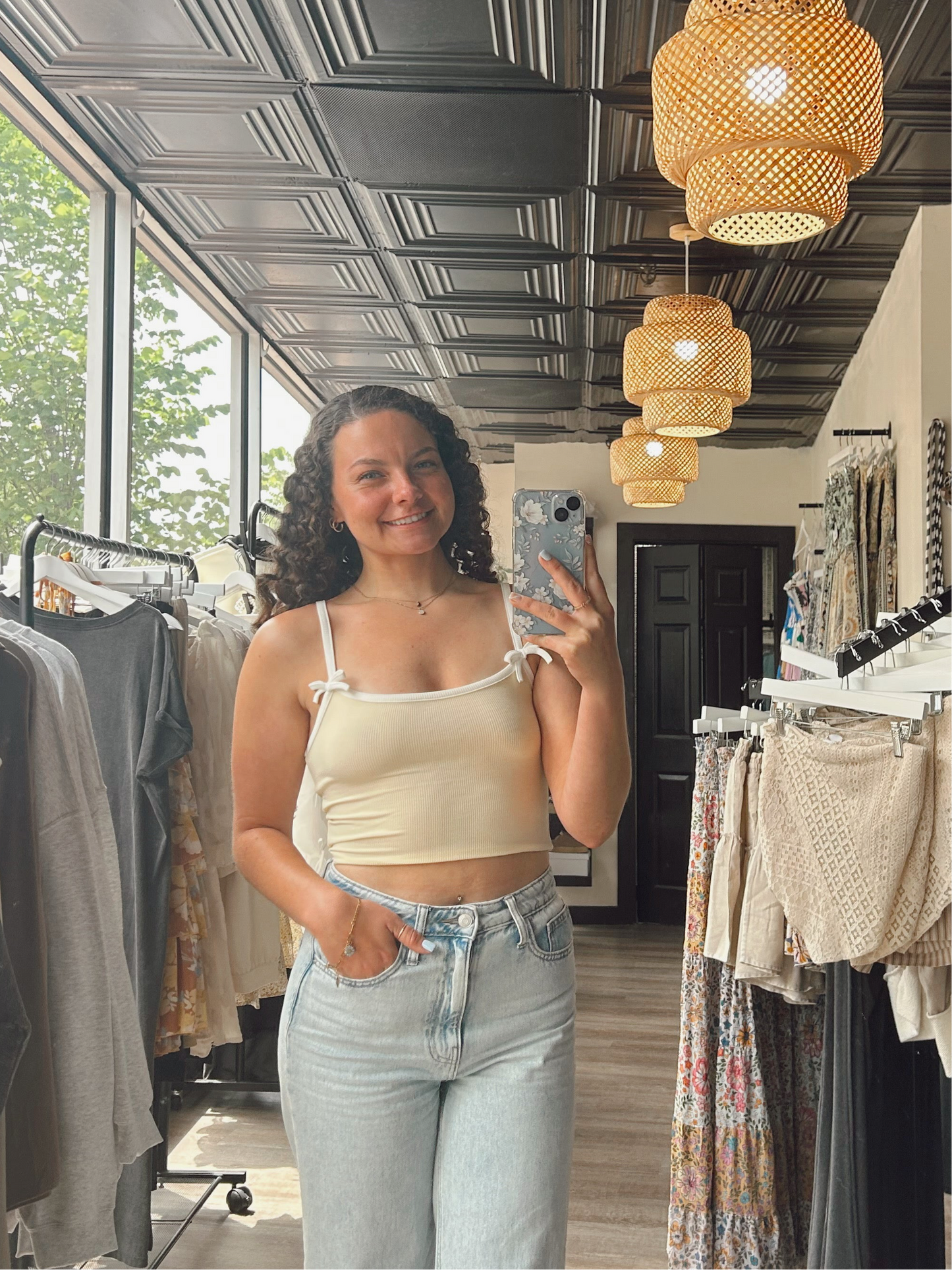 Butter Yellow Bow Tank