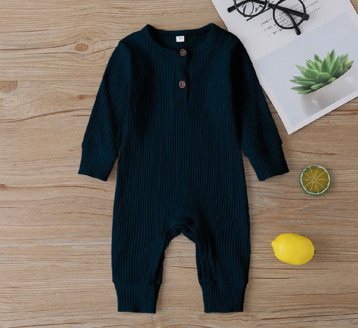 Navy Cotton Jumpsuit