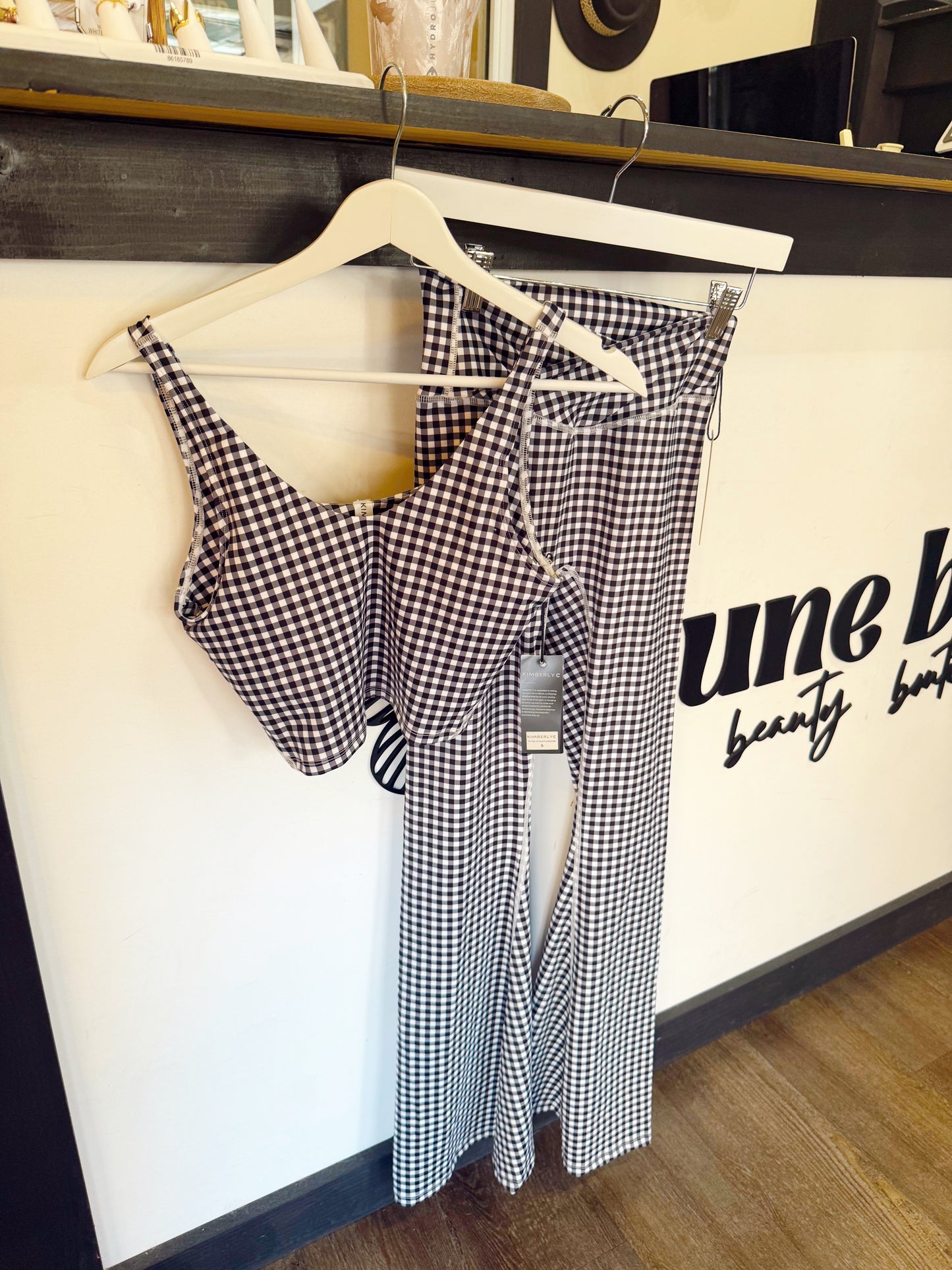 Black Gingham Align Tank