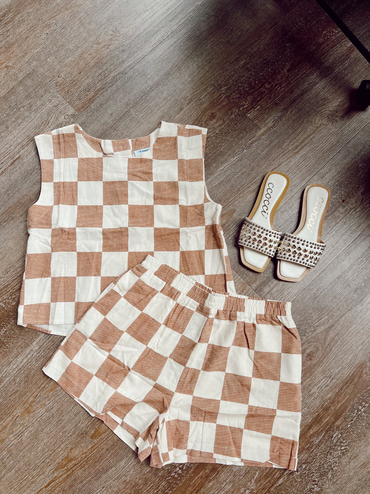 Coastal Cutie Checkered Shorts