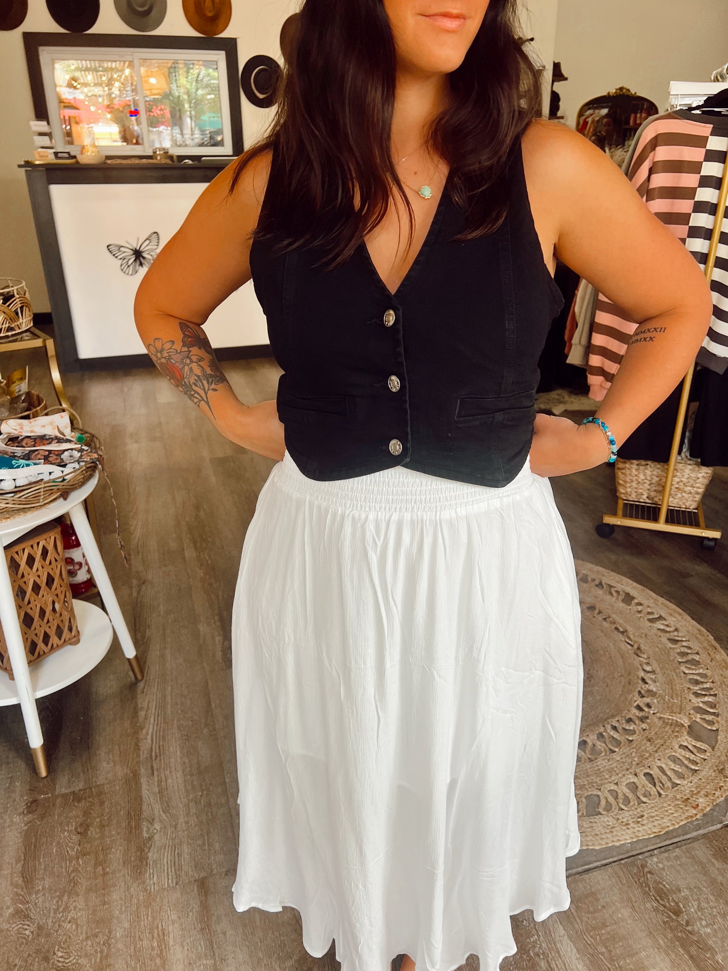 Desi Denim Vest BLACK