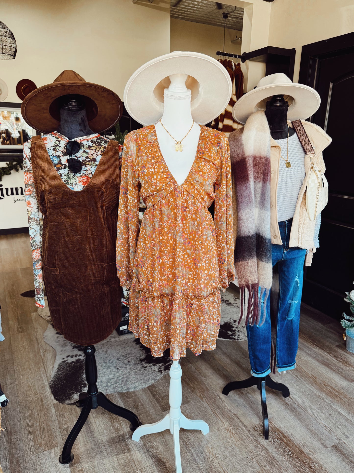 Chestnut Corduroy Dress