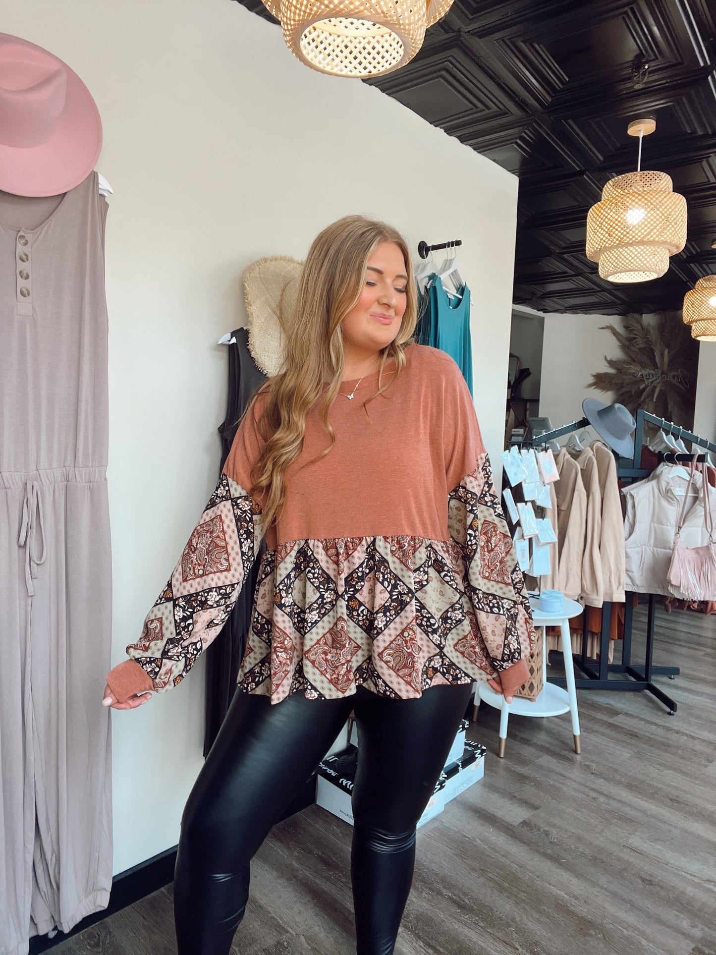 Faux leather leggings