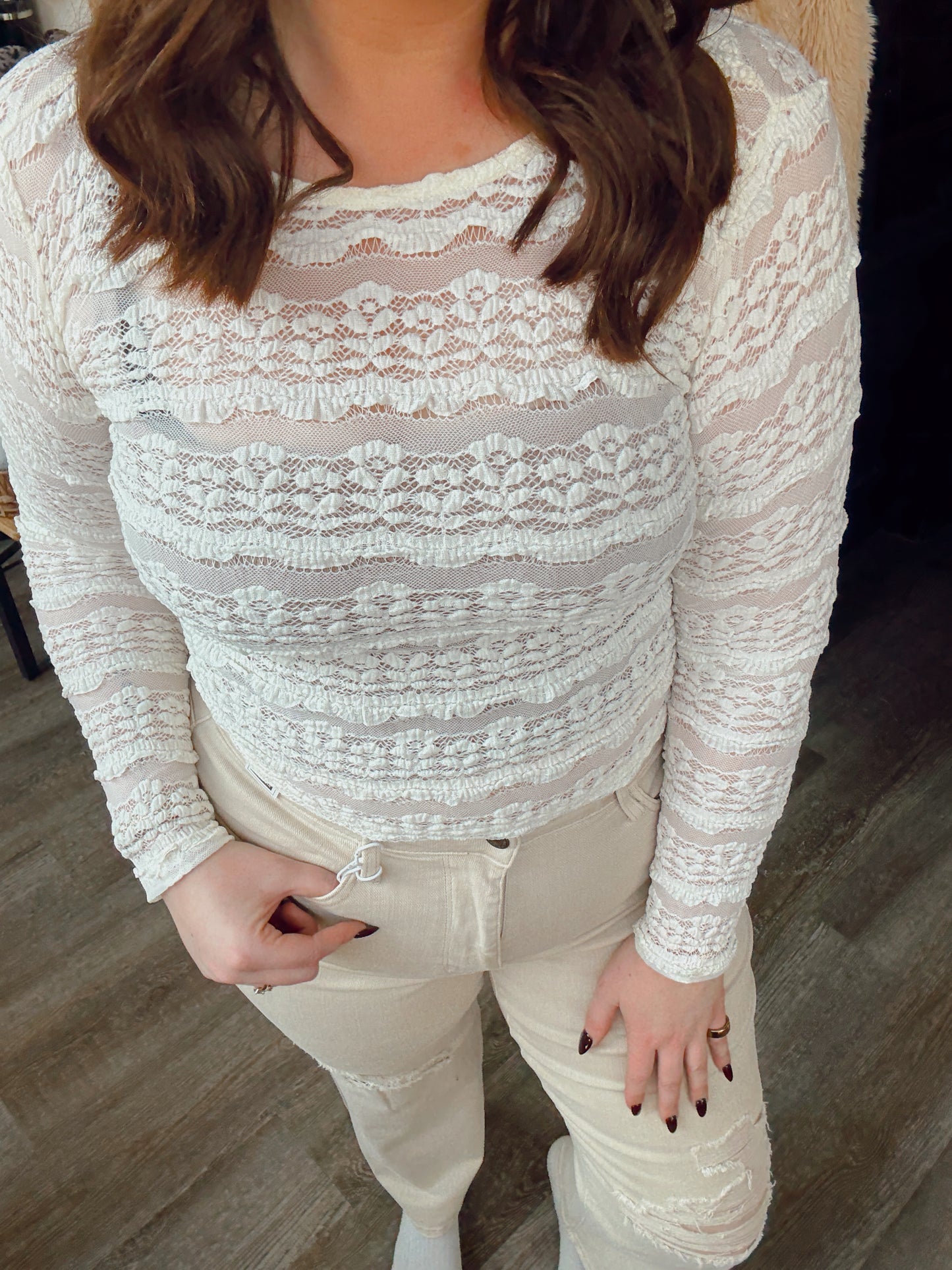 Lover Lace Long Sleeve Top