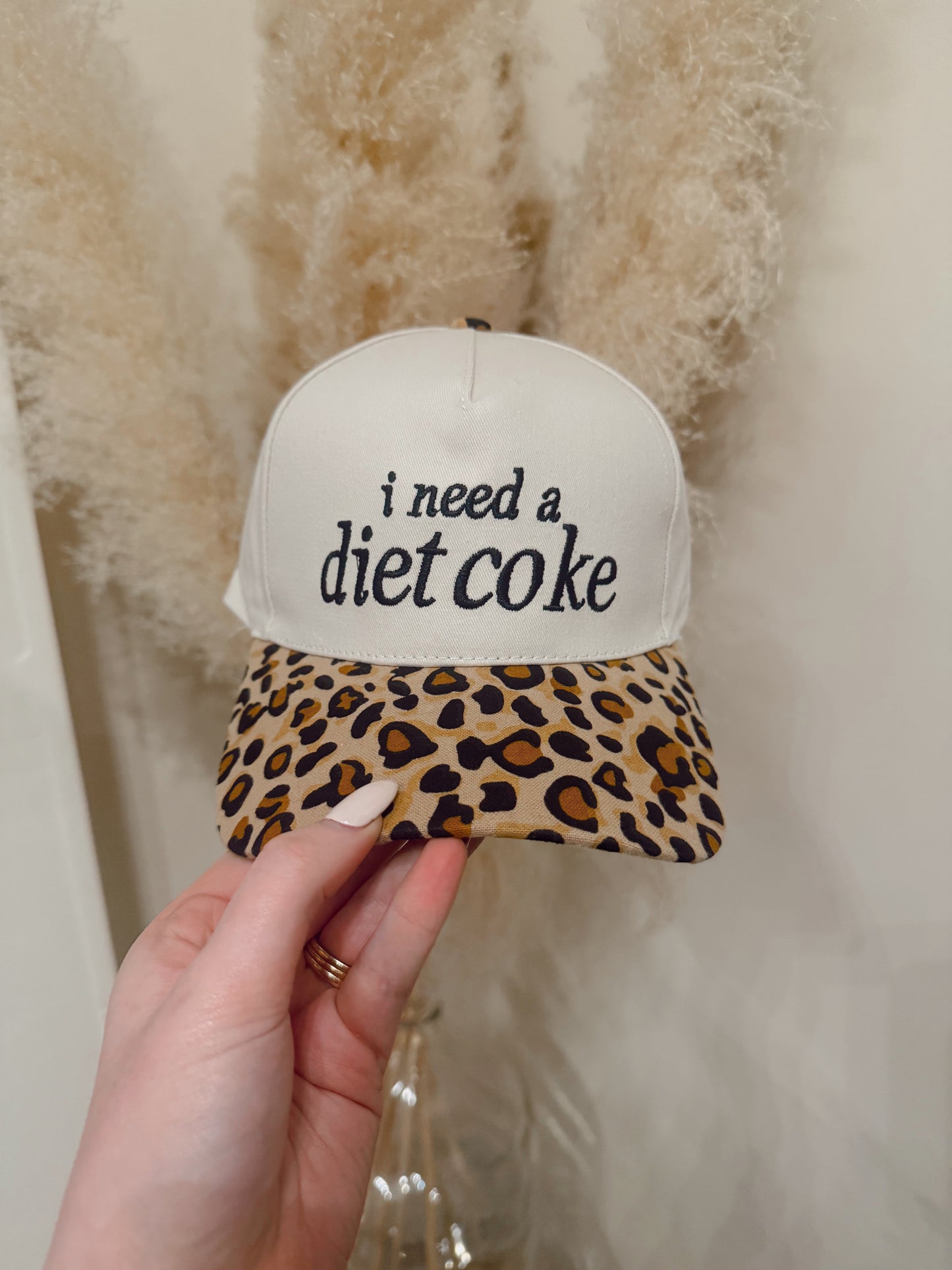 Leopard I Need A Diet Coke Hat