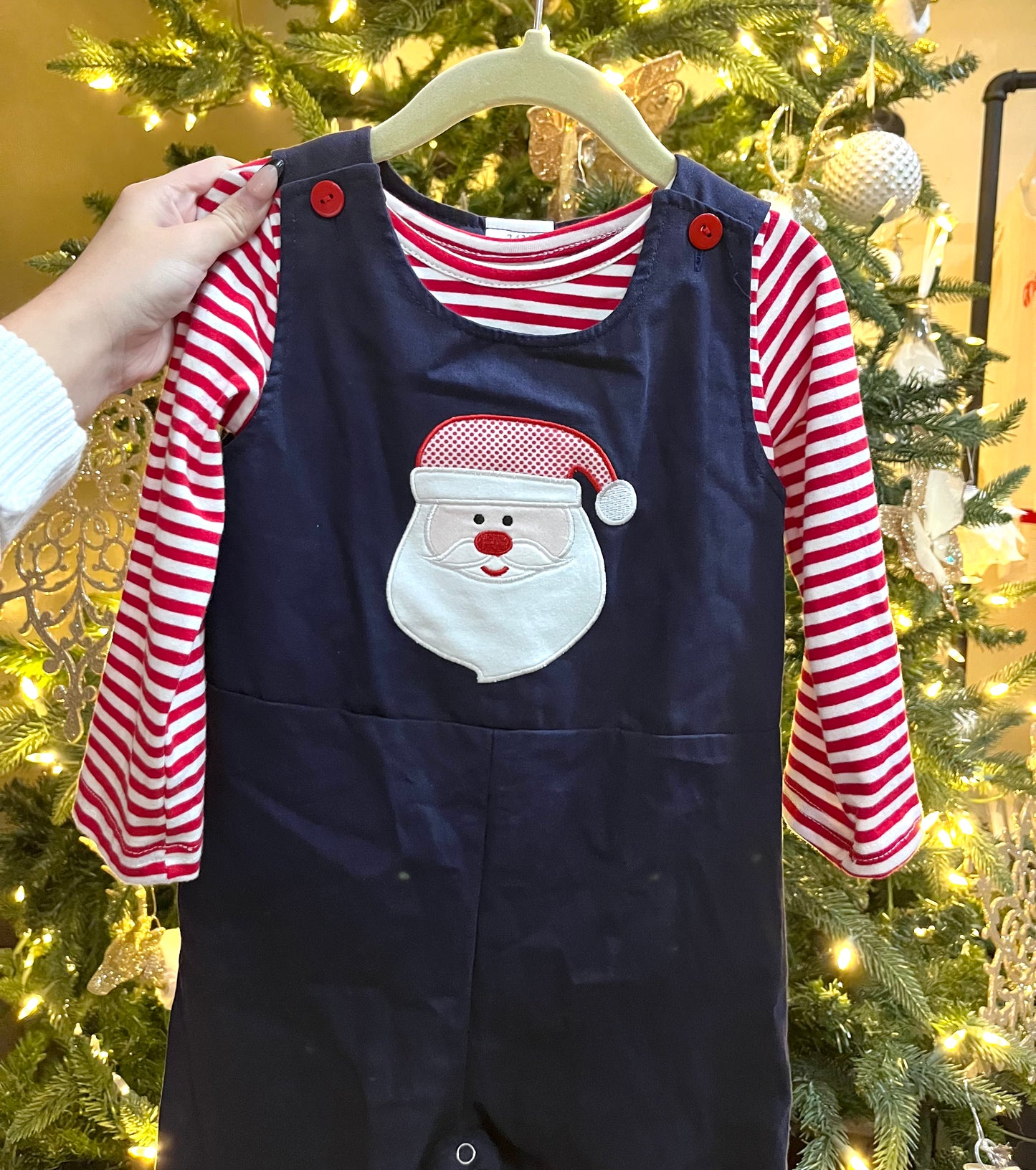 Santa Overalls 24 month