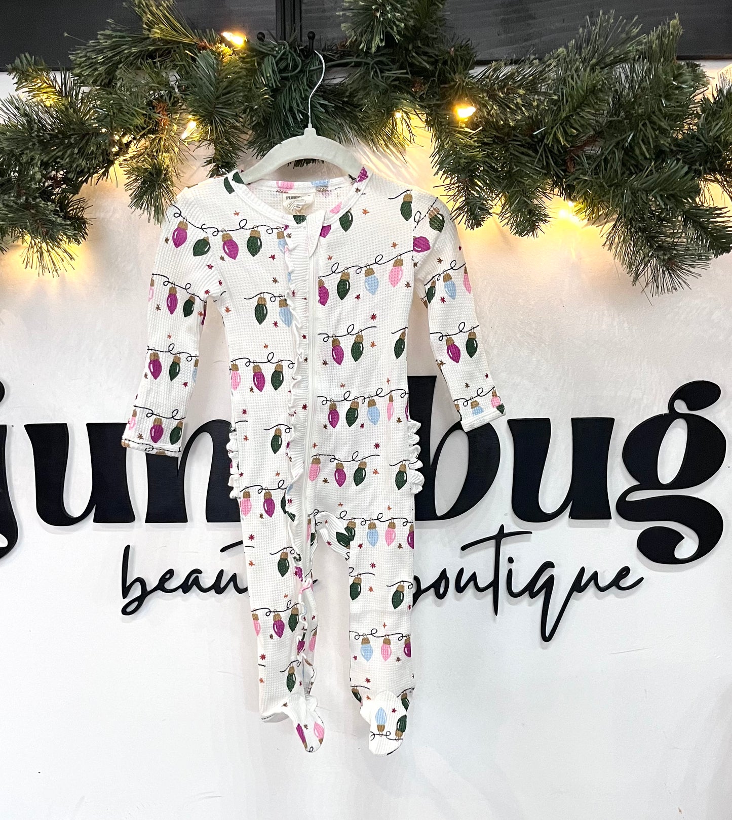Christmas Light Ruffle Footie