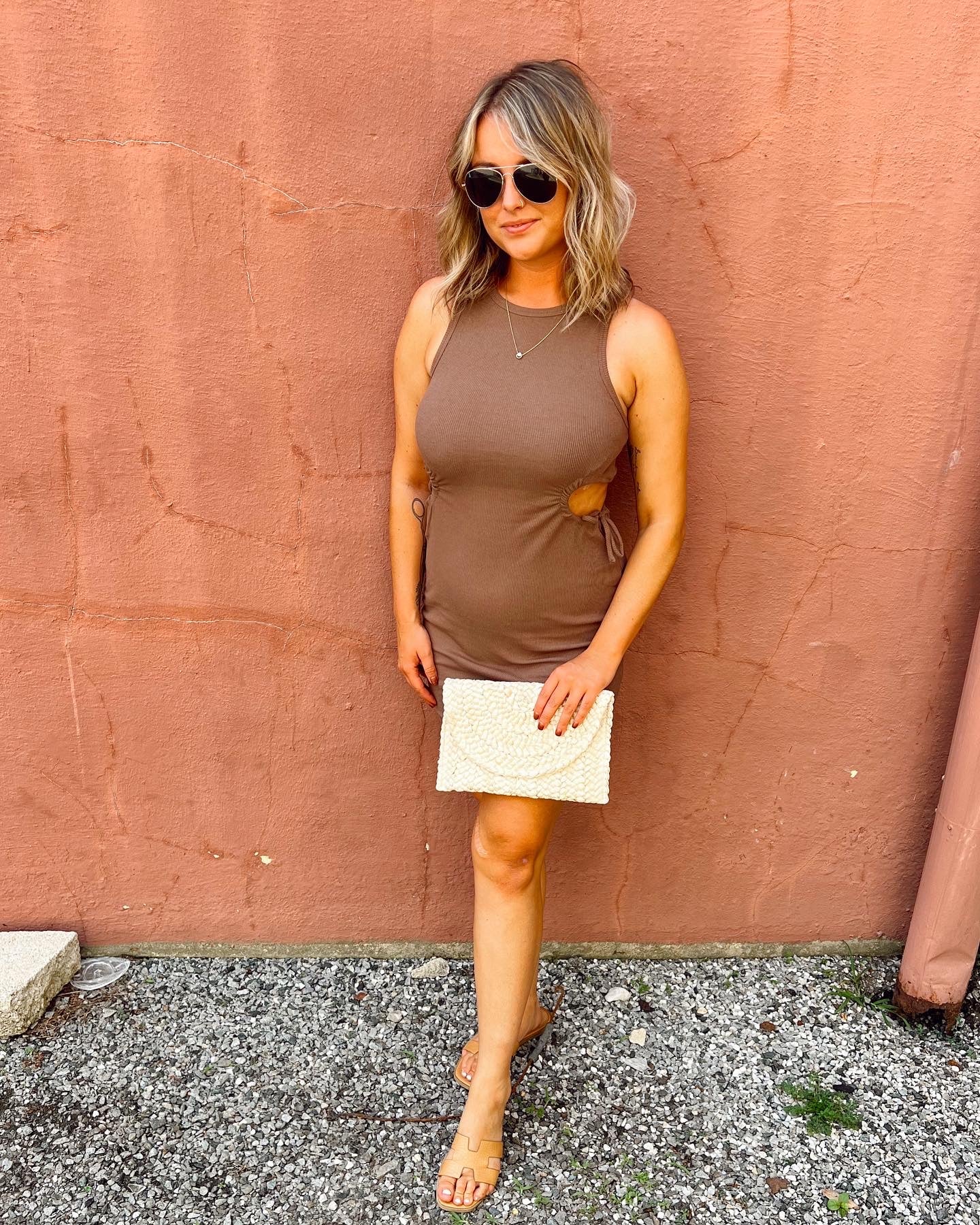 Chocolate cut out dress