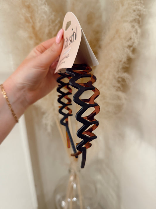 Black and Tort Zig Zag Headbands