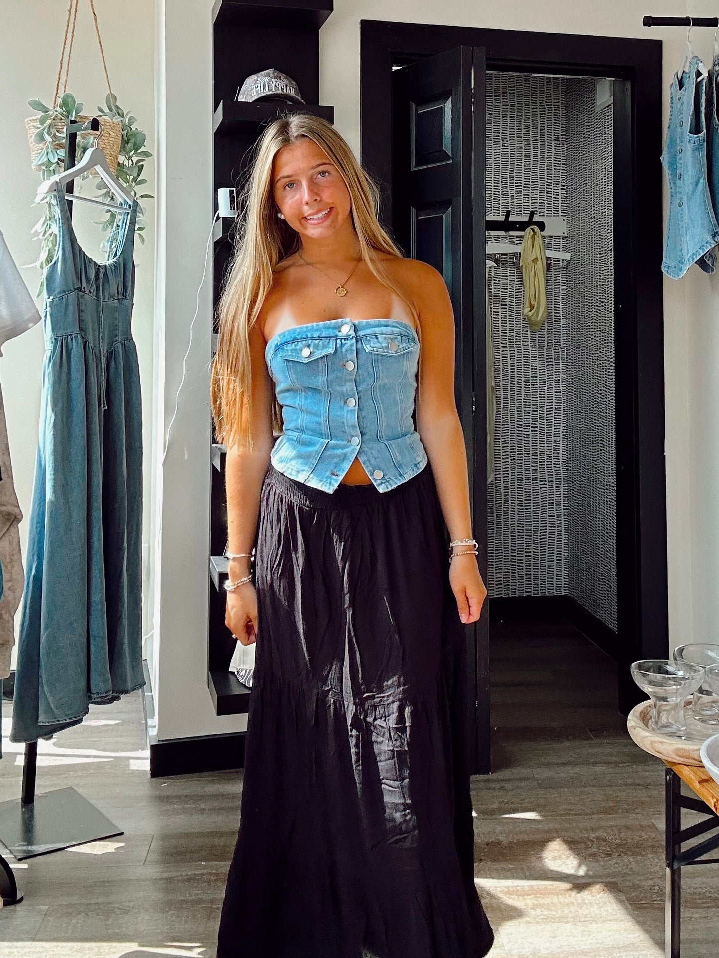 Bailey Black Maxi Skirt