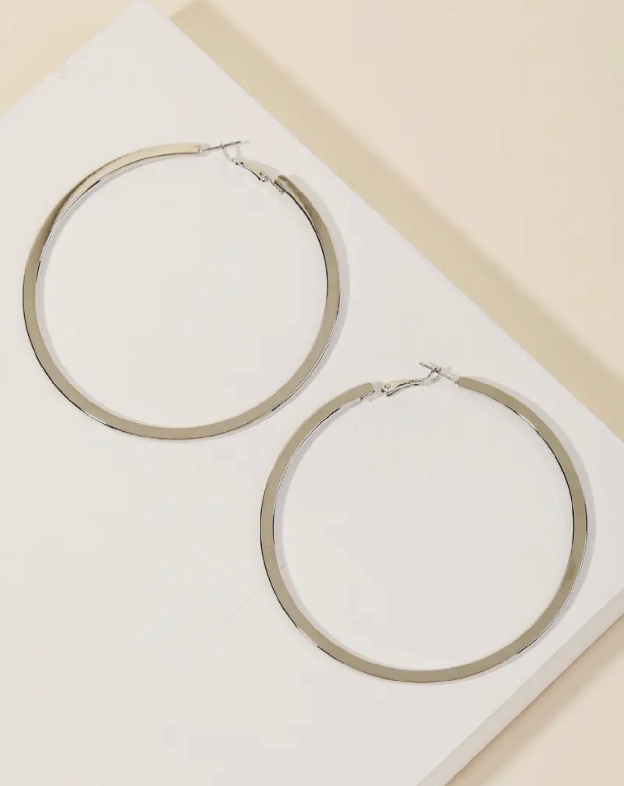 Hanna Hatch Hoops Silver