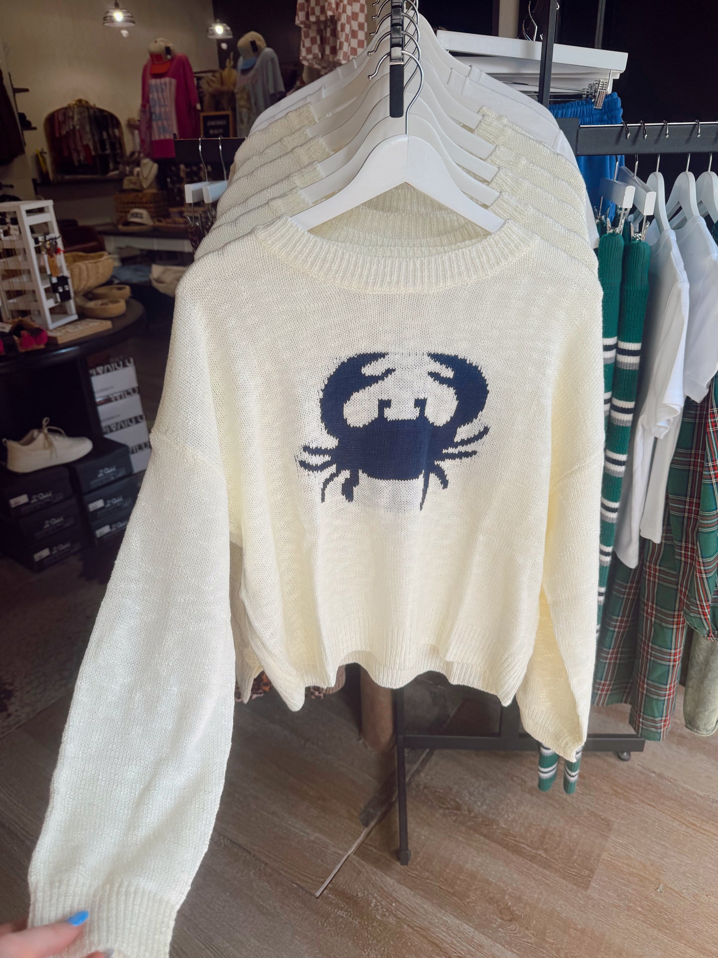 Blue Crab Sweater
