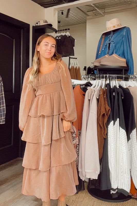 Mocha Latte Midi Dress