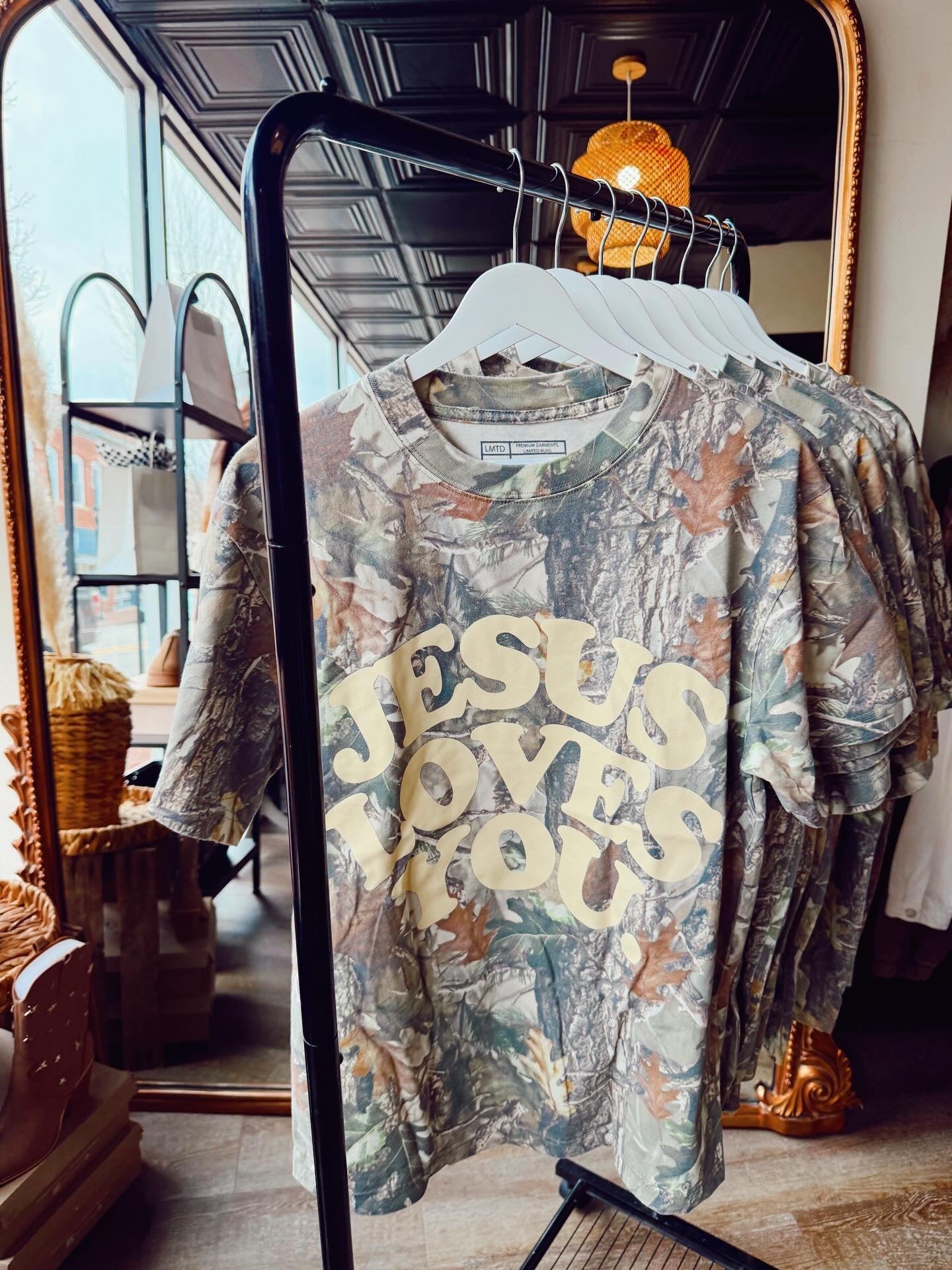 Camo Jesus Loves You Tee