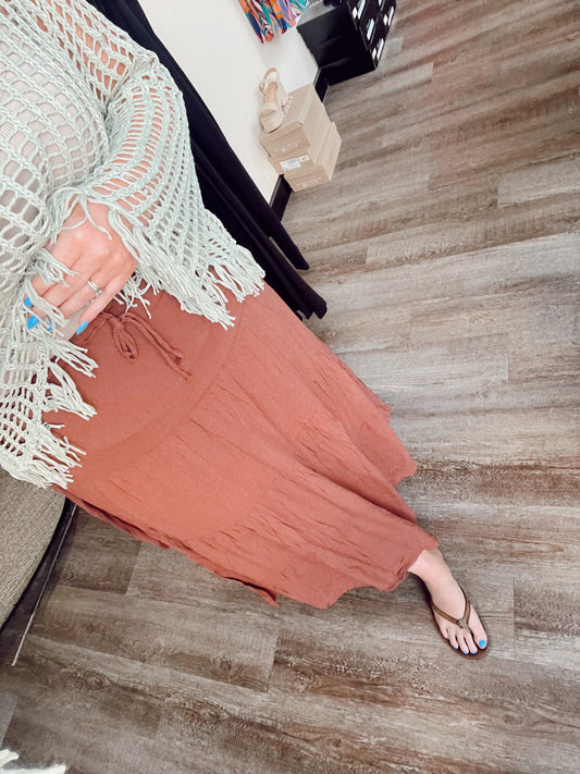 Chocolate Maxi Skirt