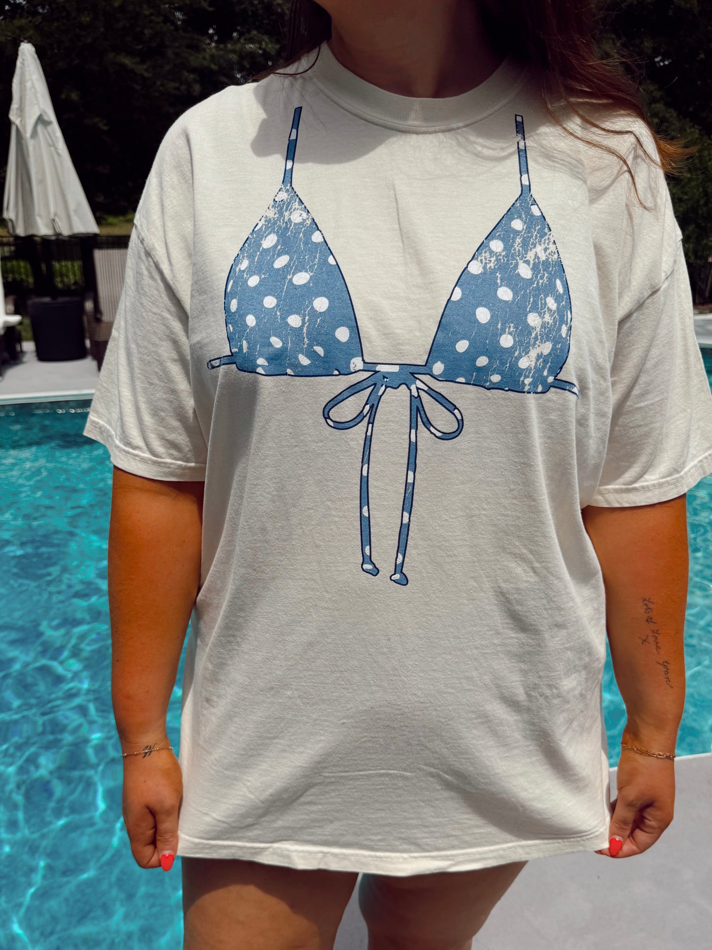 Patriotic Polka Dot Bikini Tee