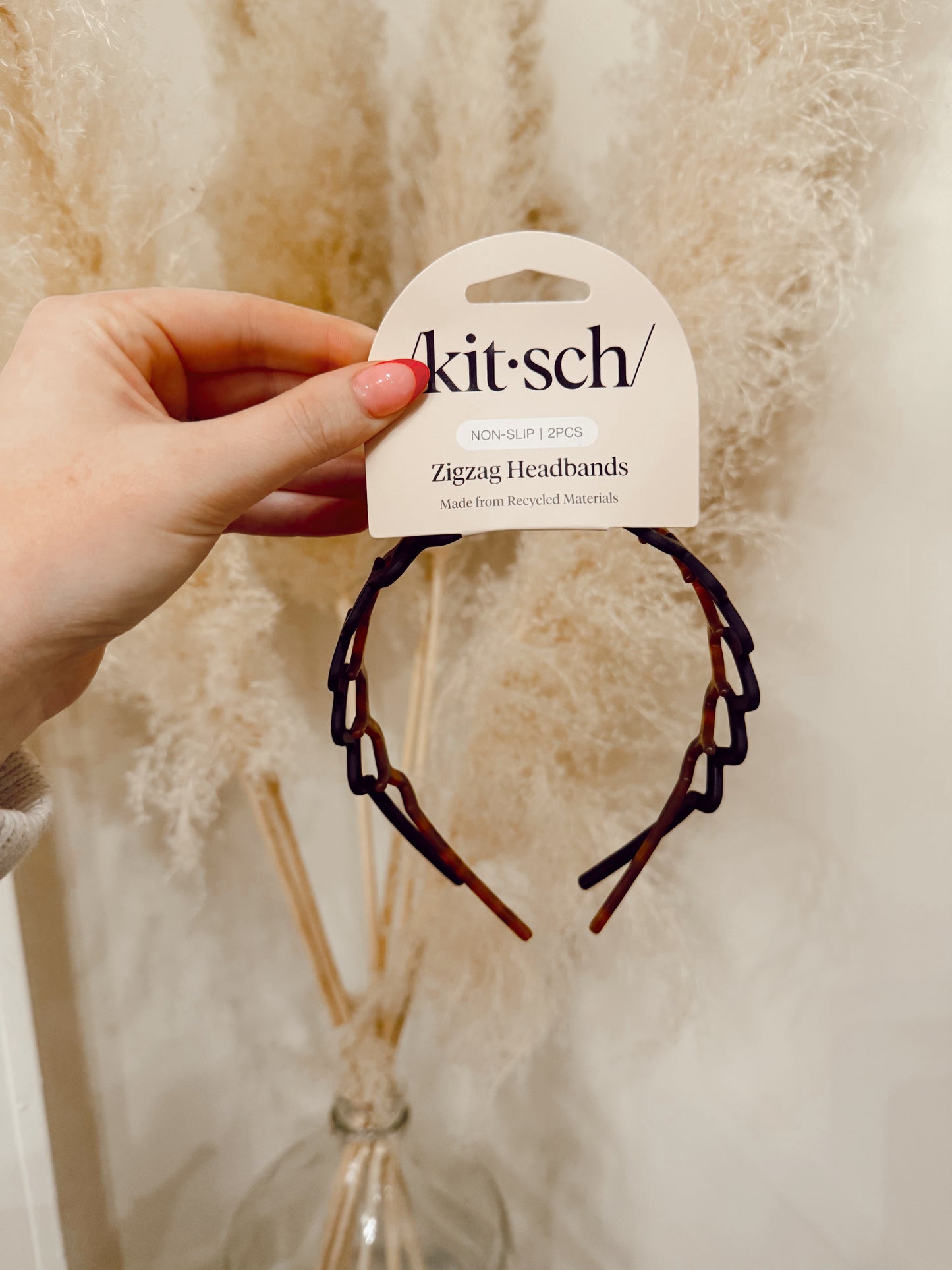 Kitsch Black & Tort 2 Pack Zig Zag Headbands