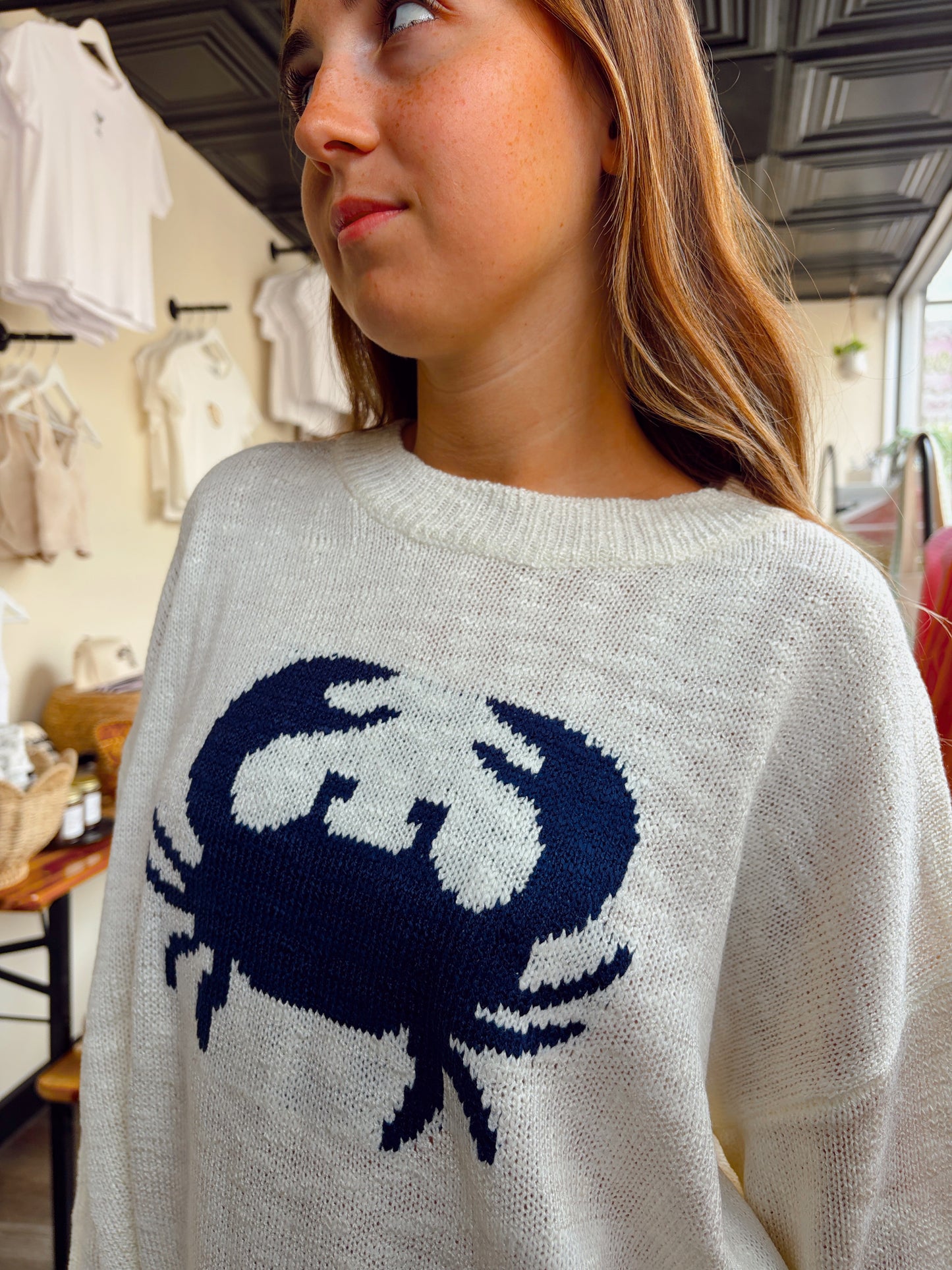 Blue Crab Sweater