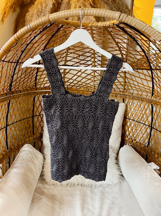 Black Dalia Textured Top