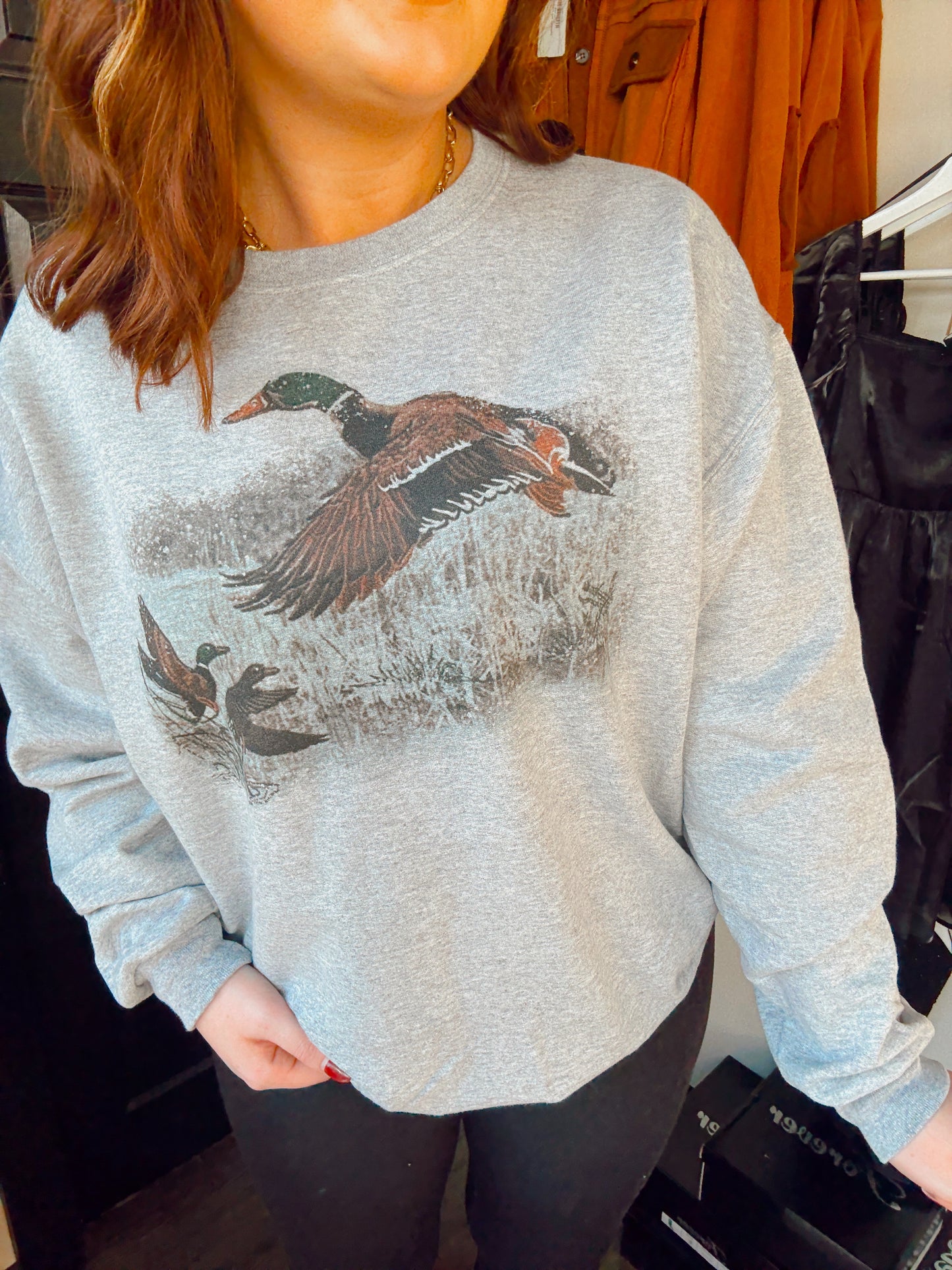 Retro Duck Scene Sweatshirt