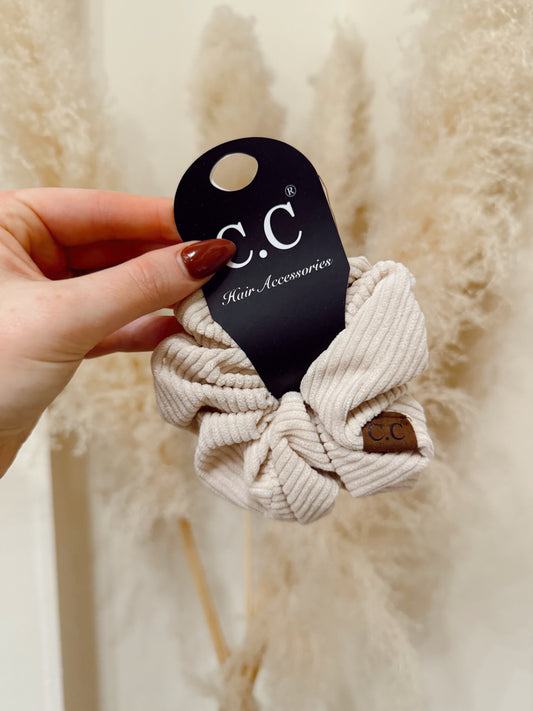 DOORBUSTER Beige Scrunchie