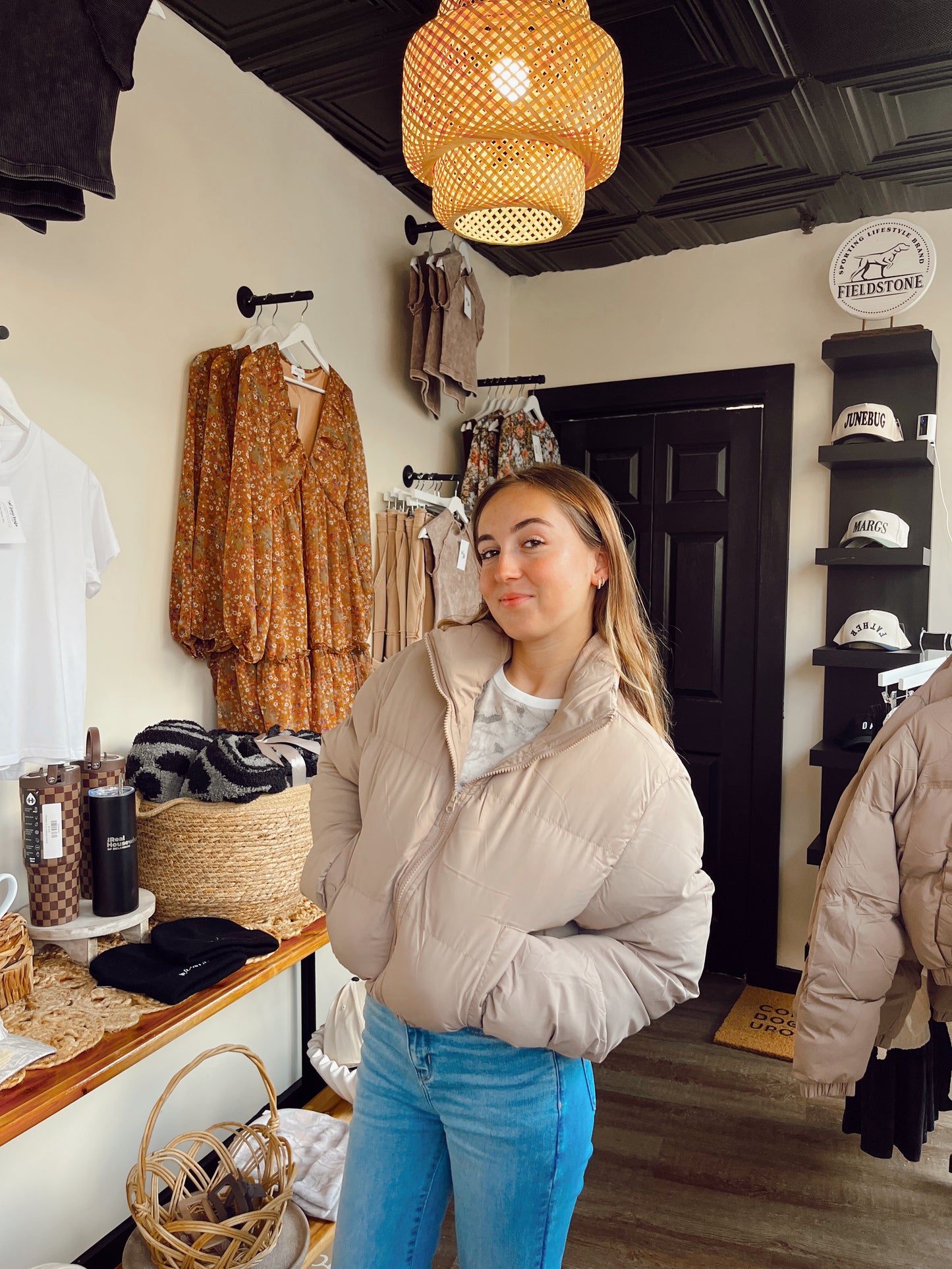 DOORBUSTER Taupe Puffer Jacket