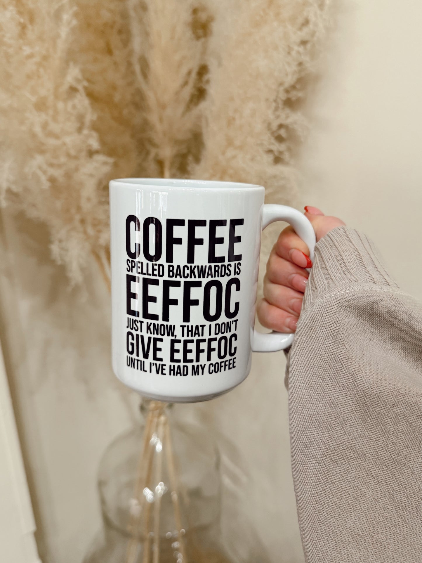 Coffee Spelled Backwards Mug