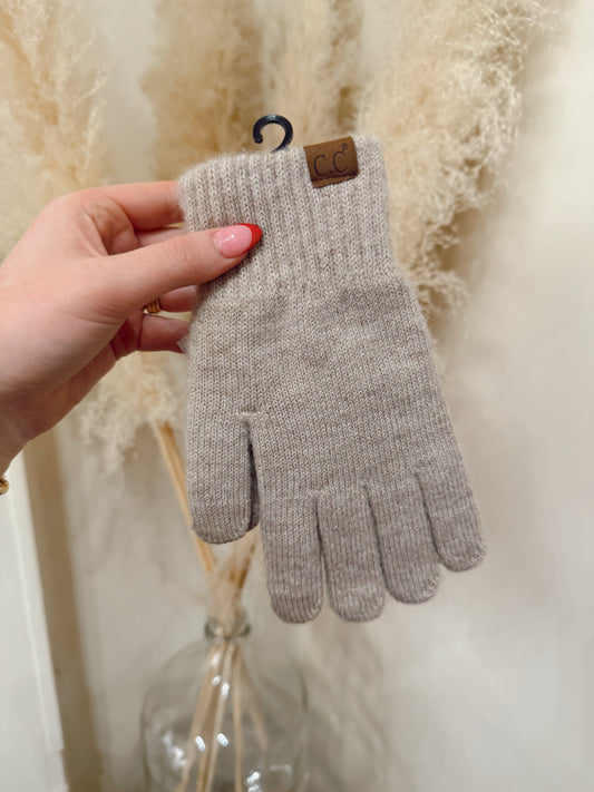 Beige Touch Screen Gloves