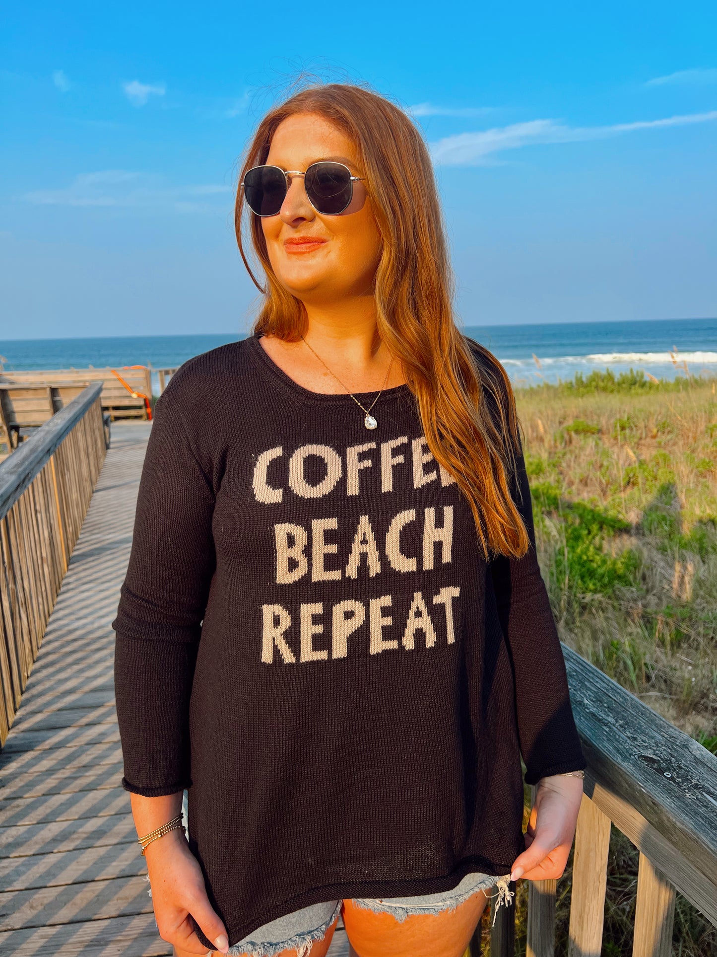 Coffee, Beach, Repeat Black