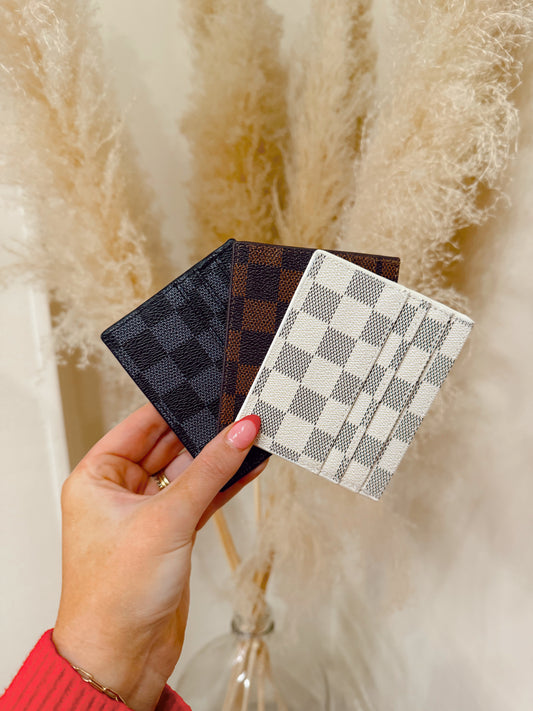 Luxury Checkered Cardholder