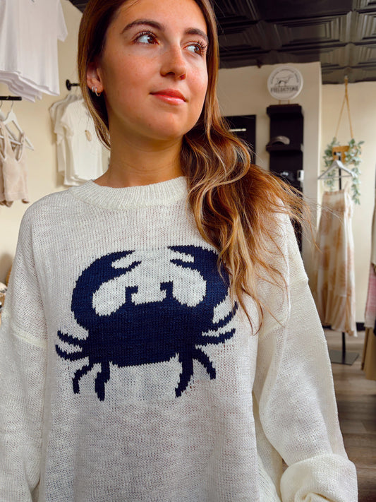 Blue Crab Sweater