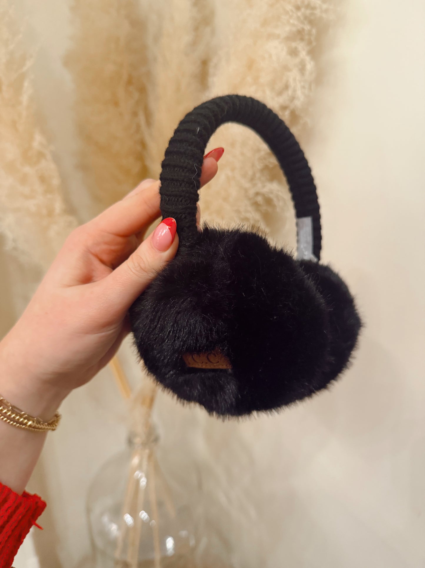 Black Knit Ear Muffs