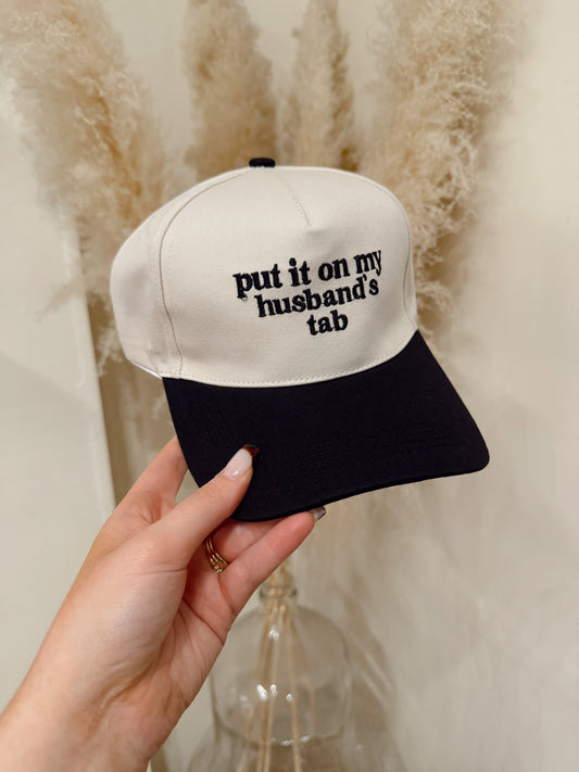 Put it on my husbands tab