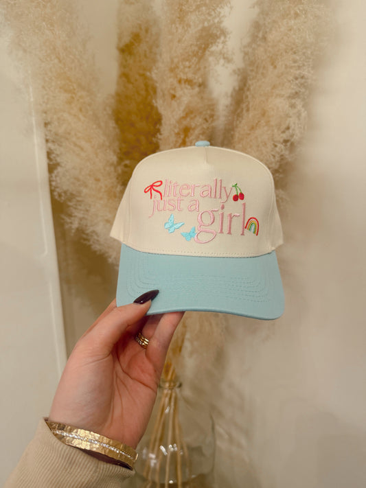 Literally Just A Girl Patchwork Hat