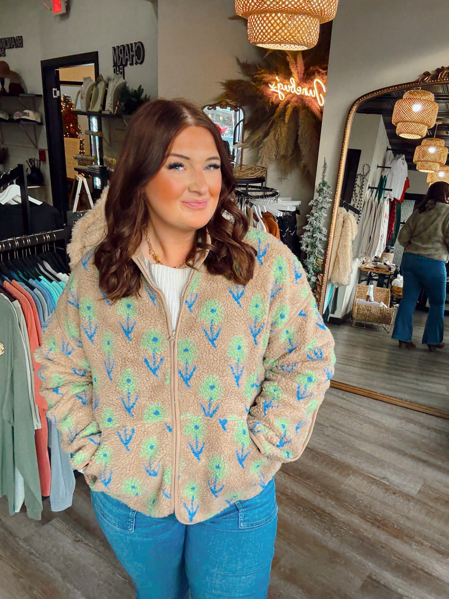 Floral Fleece Jacket