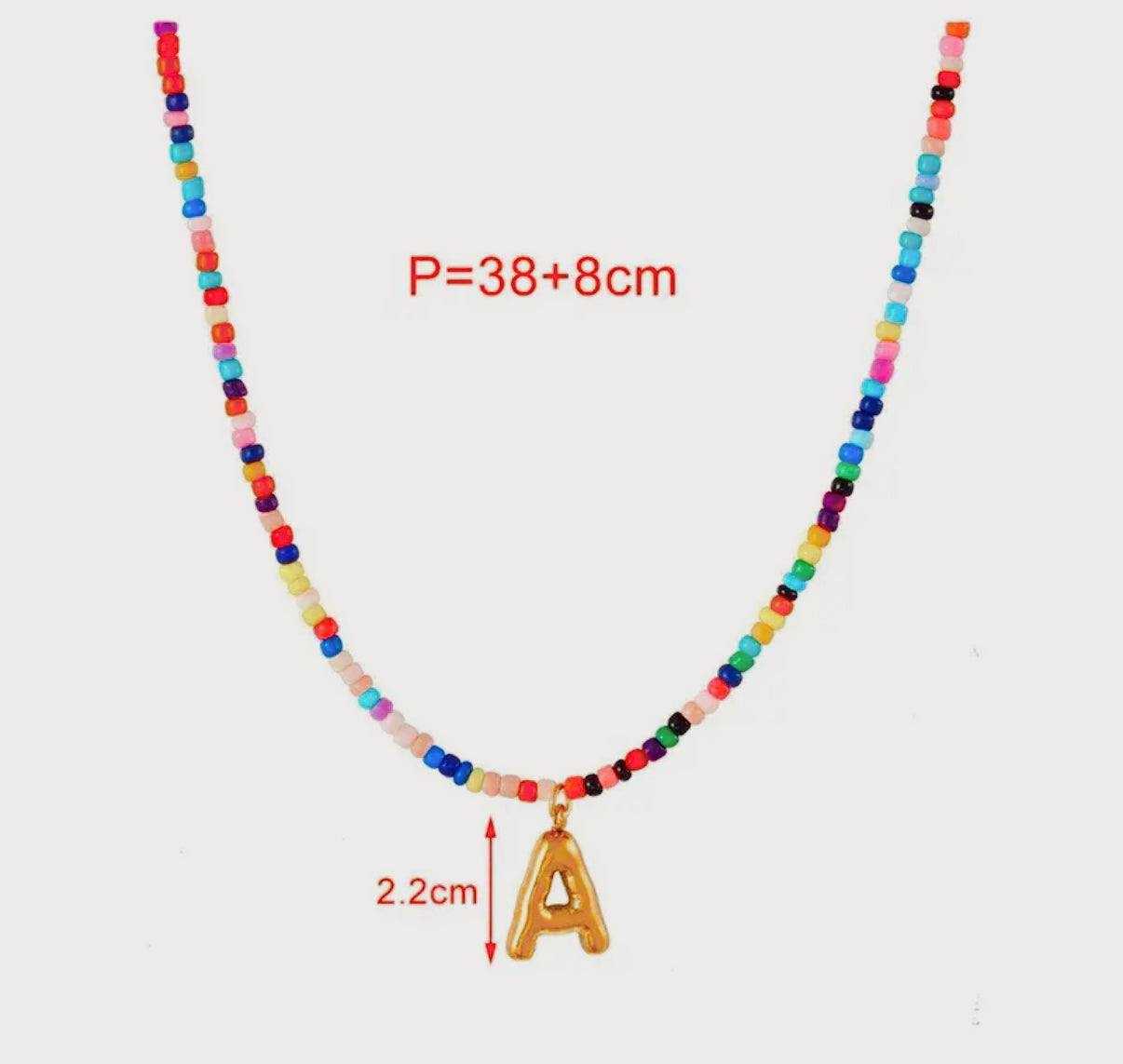 Initial Beaded Necklaces