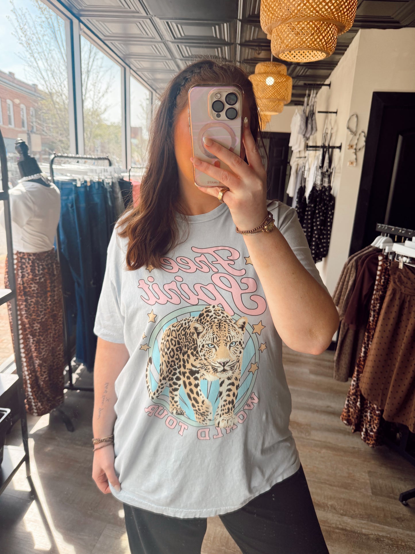 Baby Blue Free Spirit Graphic Tee