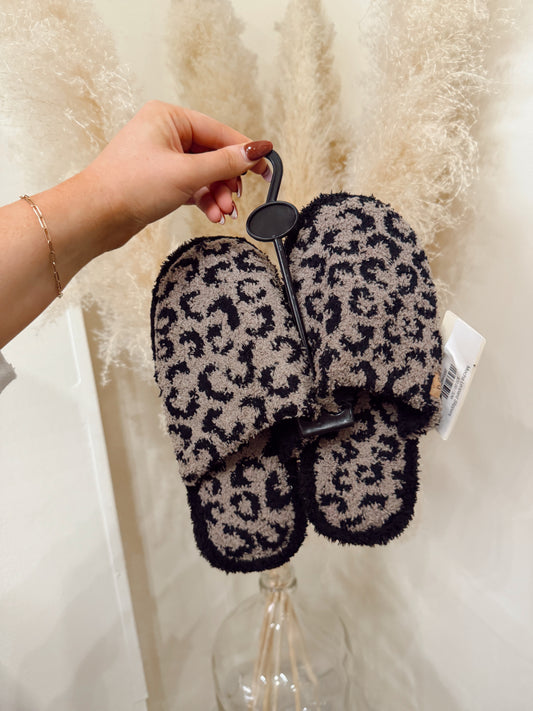 Mocha Leopard Slippers